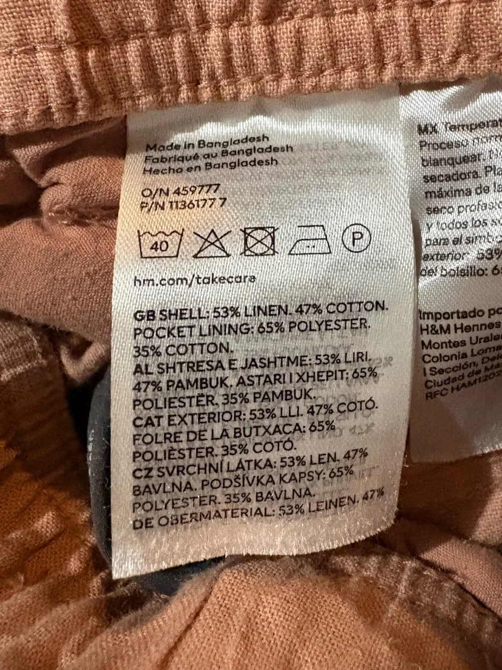 H&M Linen Blend Pants | Size: XS